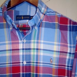 Vintage Ralph Lauren Button front Plaid shirt Med